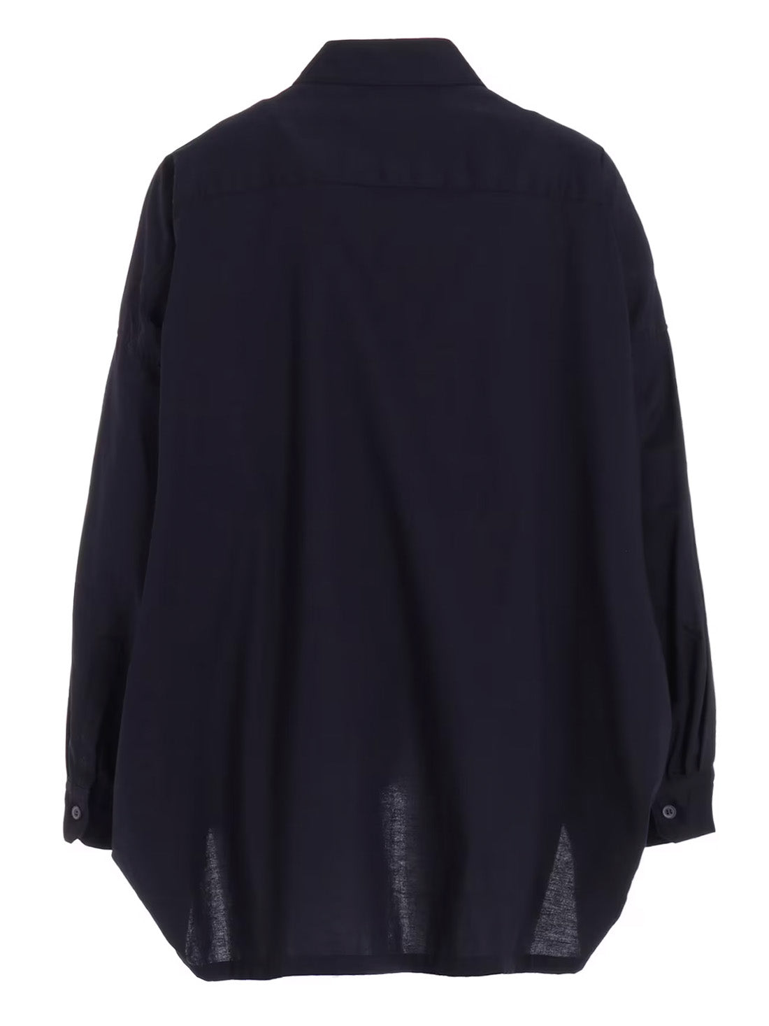 【Y's - ワイズ】Y's BORN PRODUT THIN COTTON TWILL DOUBLE FRONT OVERSIZED SHIRT / NAVY (シャツ/ネイビー)