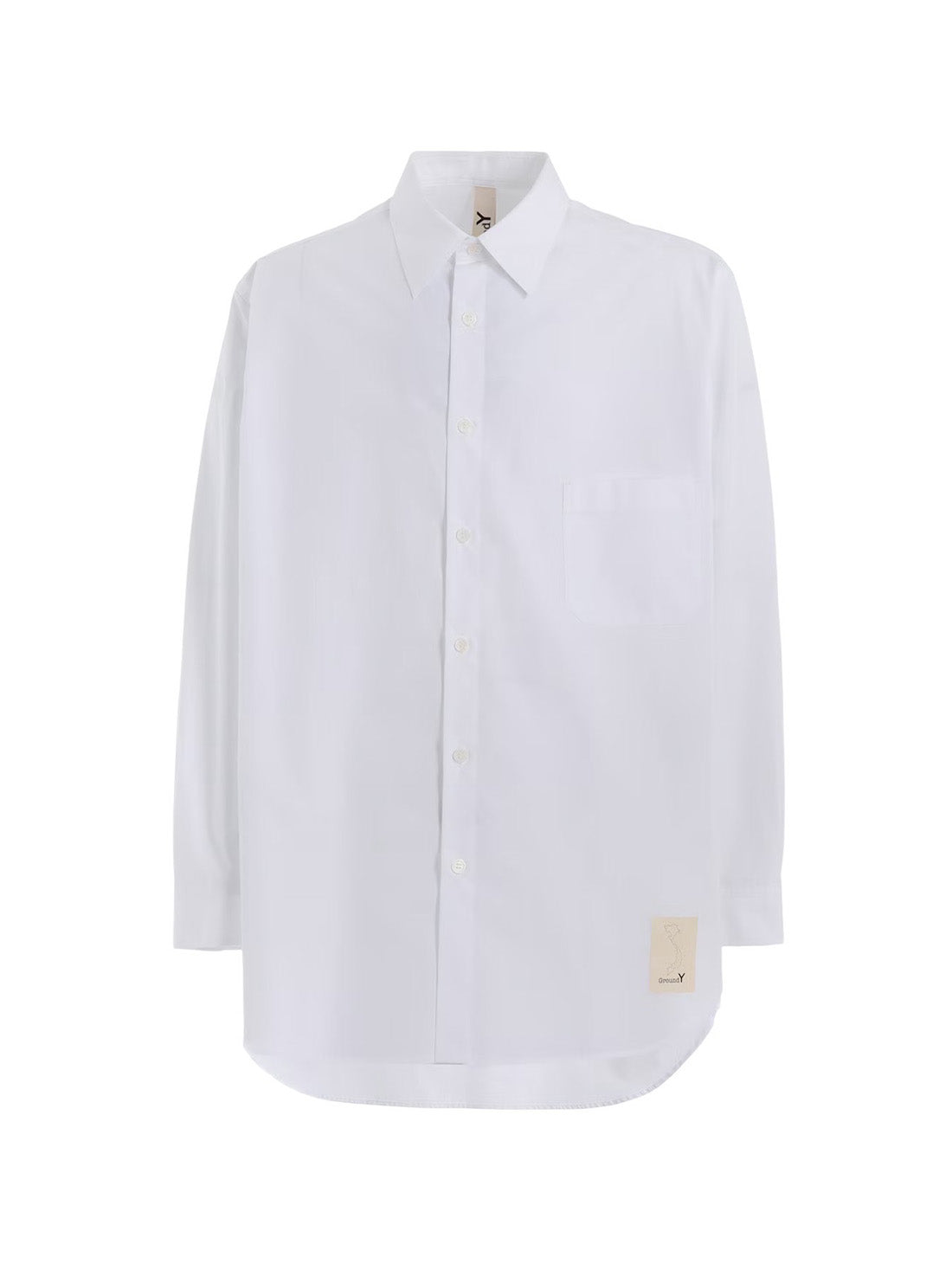 【Ground Y - グラウンドワイ】COTTON BROADCLOTH STANDARD BIG SHIRT / WHITE(シャツ/ホワイト)