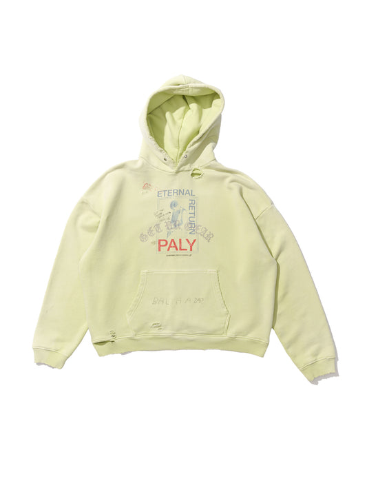 【PALY HOLLYWOOD - パリーハリウッド】Eternal Return Hooded Sweatshirt  / Yellow(フーディー/イエロー)