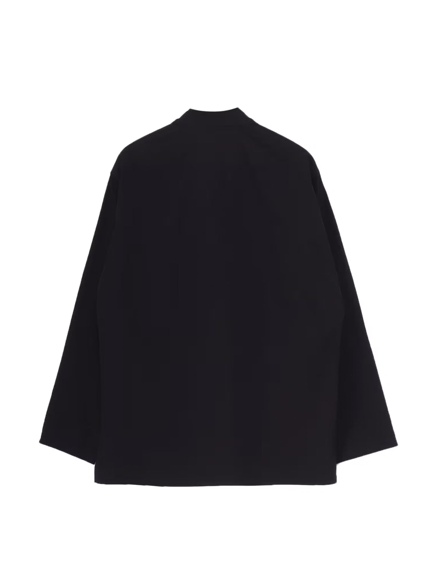 【Yohji Yamamoto POUR HOMME - ヨウジヤマモト プールオム】100/2 BROAD CHINA BUTTON BLOUSE(シャツ/ブラック)