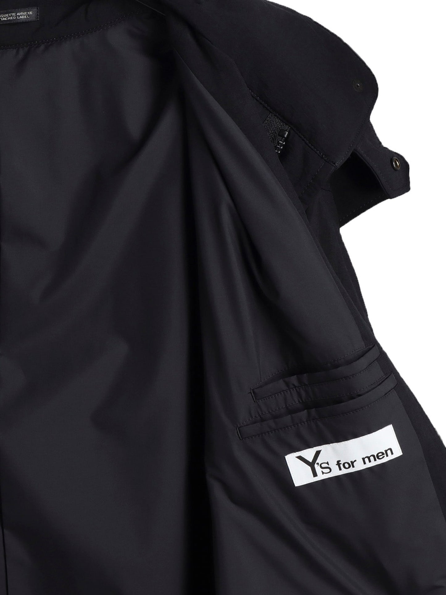 【Y's for men-ワイズフォーメン】NYLON TASLAN MOD COAT WITH THINSULATE(コート/ブラック)