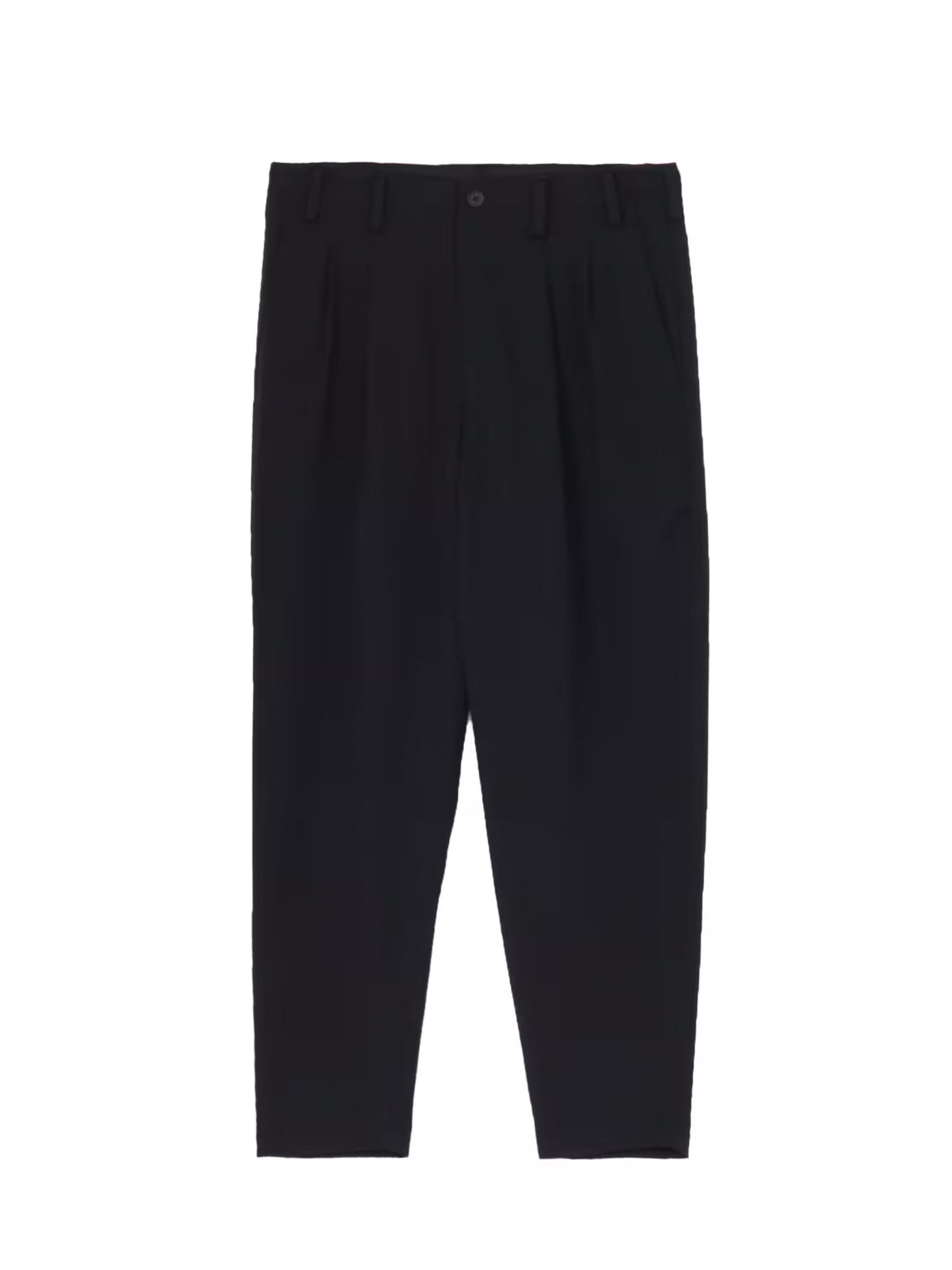 【Yohji Yamamoto POUR HOMME - ヨウジヤマモト プールオム】WOOL GABARDINE 2TUCKS PANTS(パンツ/ブラック)