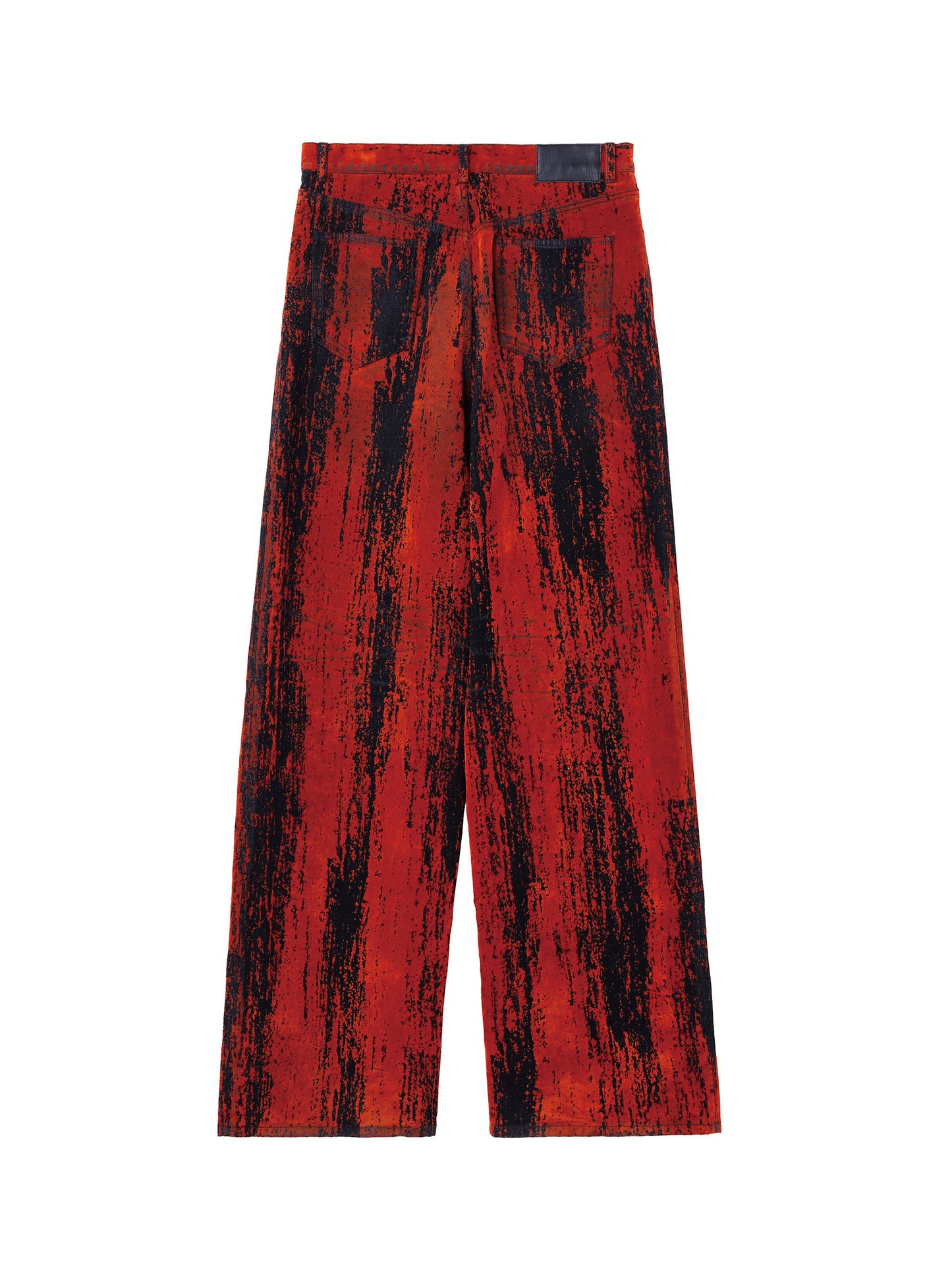 【JOHN LAWRENCE SULLIVAN - ジョンローレンスサリバン】FLOCKED DENIM WIDE PANTS(デニムパンツ/オレンジ)