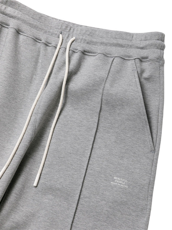【beautiful people - ビューティフルピープル】compact doublejersey straight pants / GRAY(スウェットパンツ/グレー)