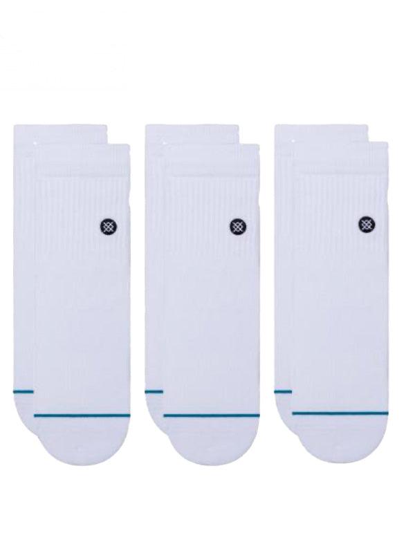 【STANCE - スタンス】ICON QUARTER 3 PACK SOCKS / WHITE(ソックス/ホワイト)