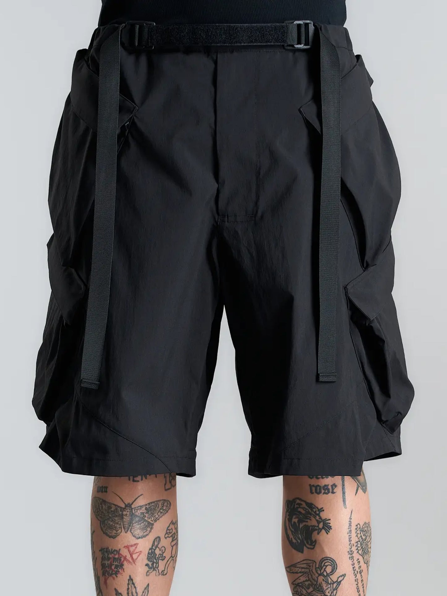 【ACRONYM - アクロニウム】SP56A-M / Nylon Stretch Double Cargo Short Pant Gen. 1 / Black(ショーツ/ブラック)