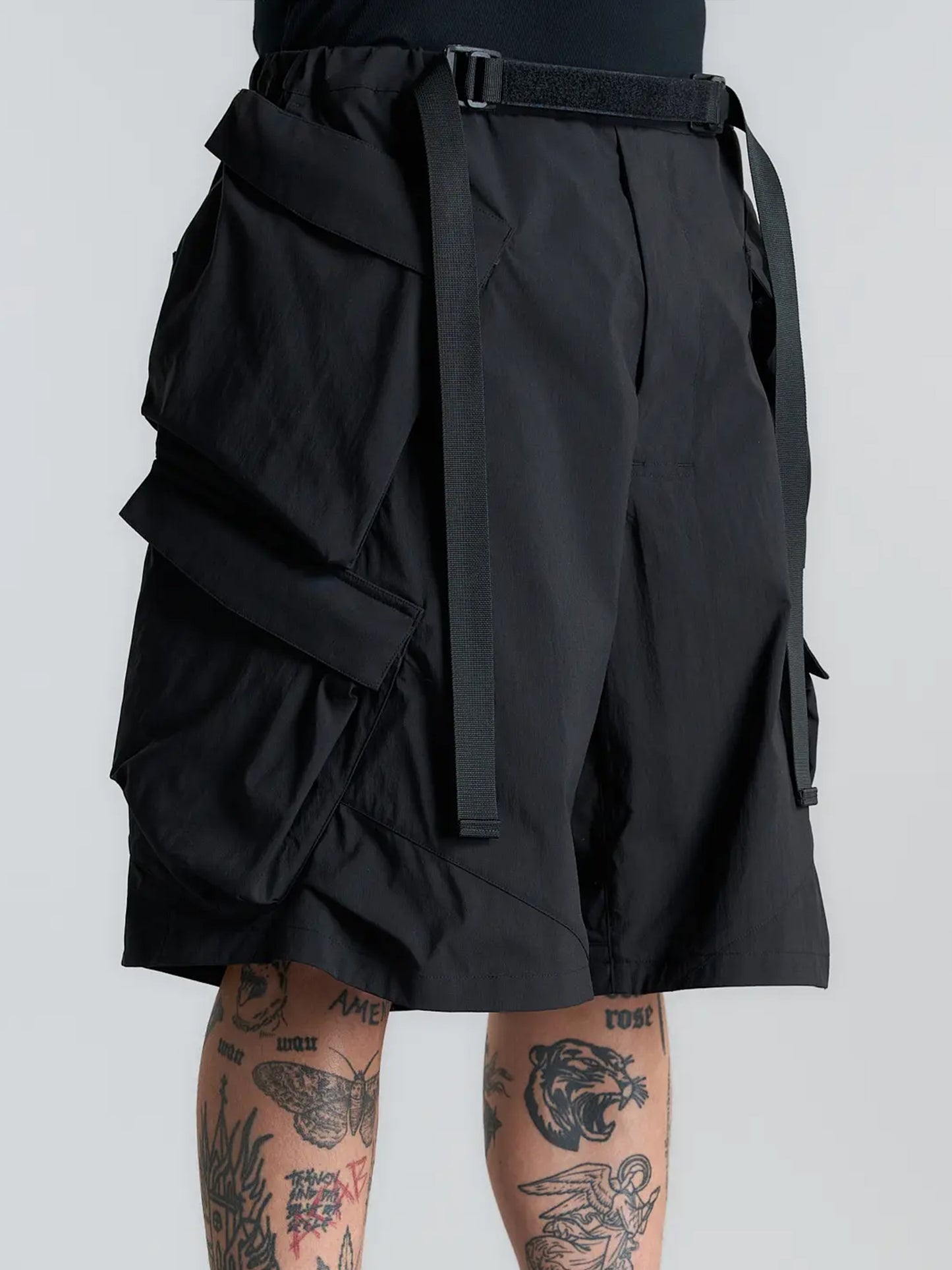 【ACRONYM - アクロニウム】SP56A-M / Nylon Stretch Double Cargo Short Pant Gen. 1 / Black(ショーツ/ブラック)