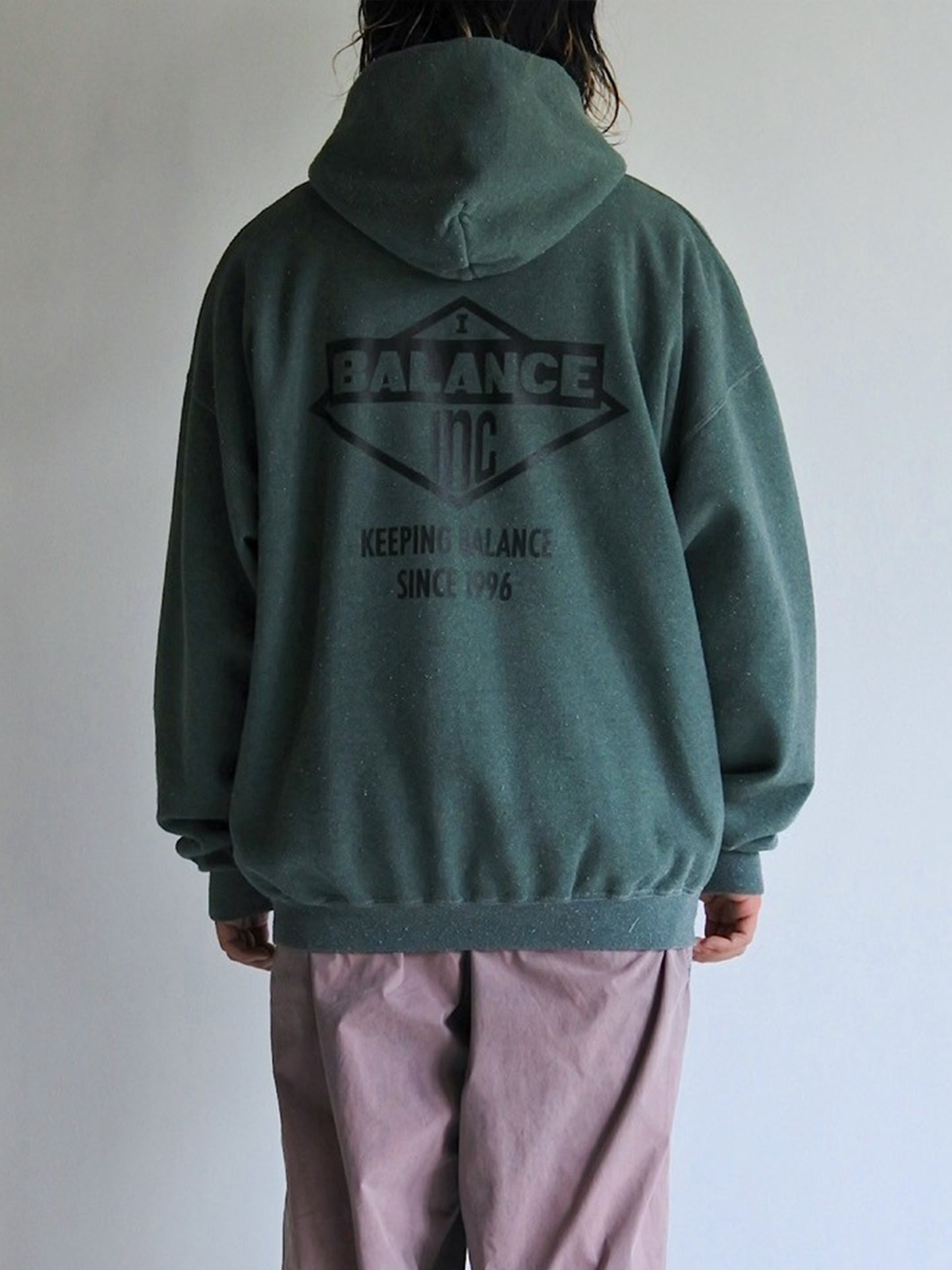 【ANACHRONORM - アナクロノーム】 AN338 DYED 50/50 PRINTED FULLZIP PARKA / GREEN DYED (フーディ/グリーン)