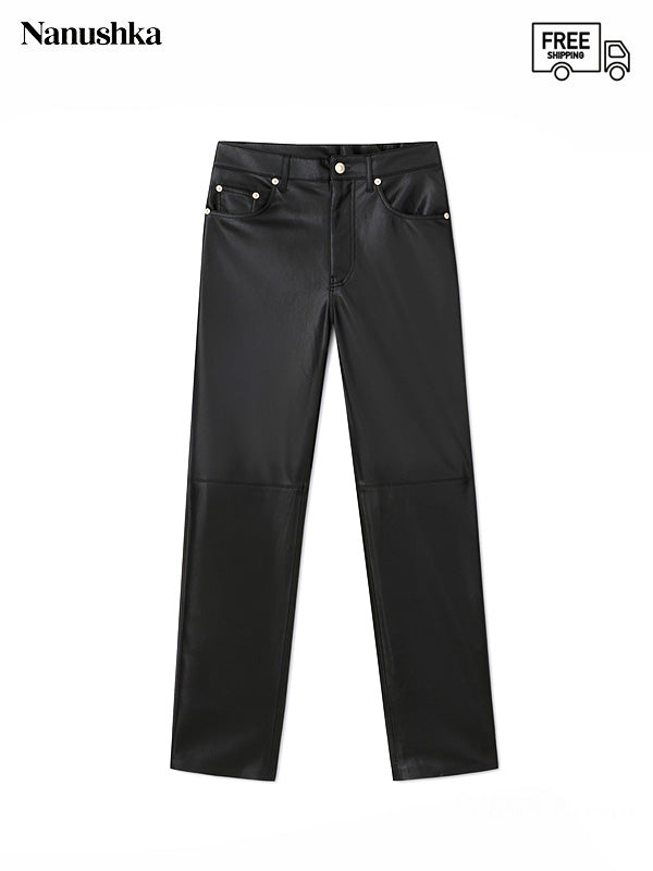 【NANUSHKA - ナヌーシュカ】"VINNI" OKOBOR™ alt-leather pants(パンツ/ブラック)