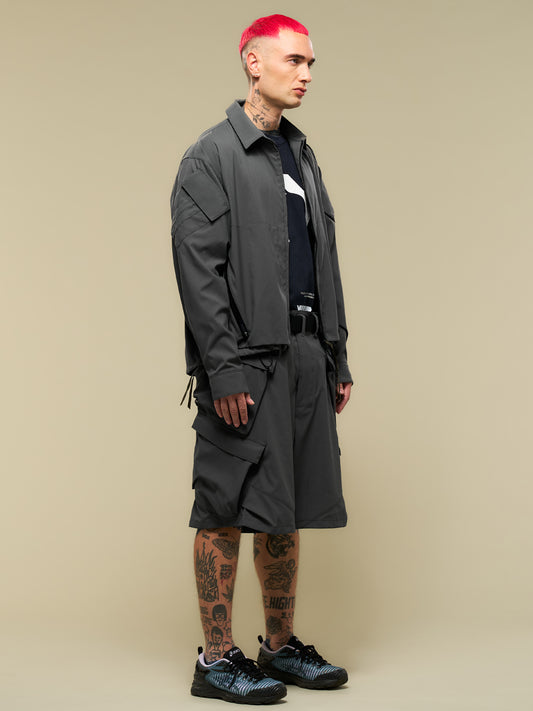 【ACRONYM - アクロニウム】LA12-M / NYLON STRETCH SHIRT(ジャケット/グレー)