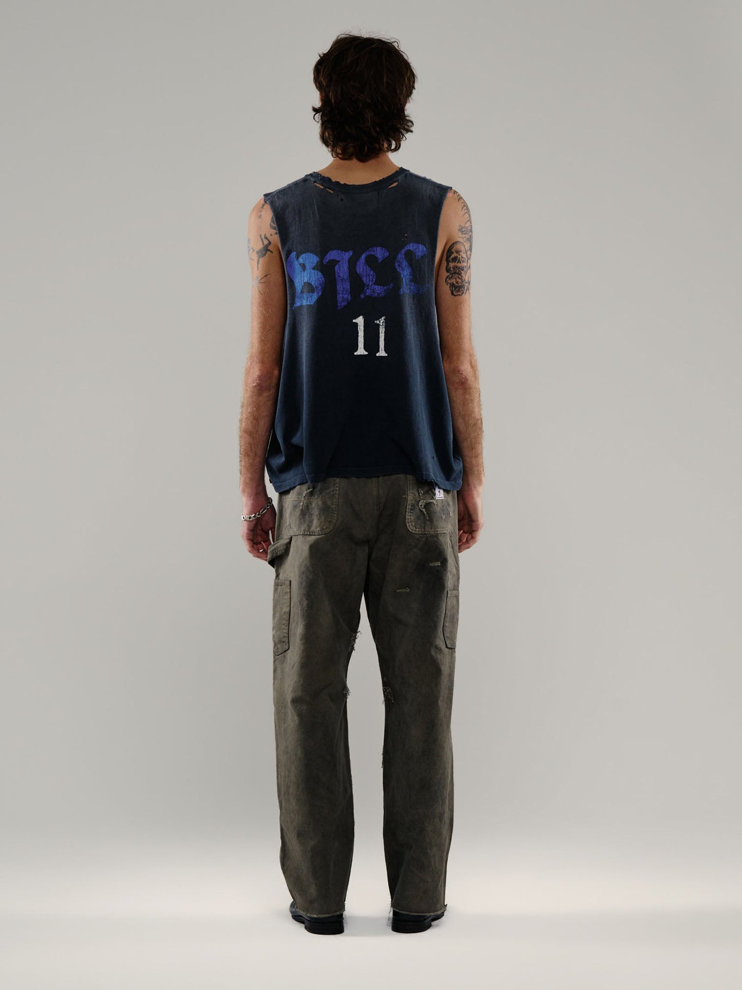 【PALY HOLLYWOOD - パリーハリウッド】 THRILLER NIGHT CUT OFF TEE / BABY BLUE (Tシャツ/ベイビーブルー)
