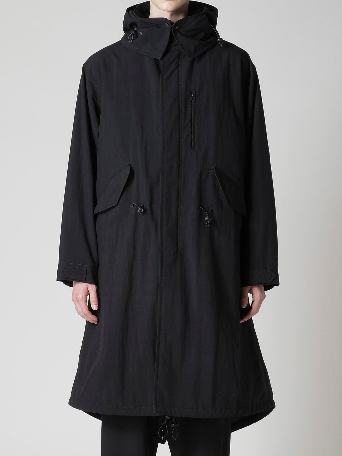 【Y's for men-ワイズフォーメン】NYLON TASLAN MOD COAT WITH THINSULATE(コート/ブラック)