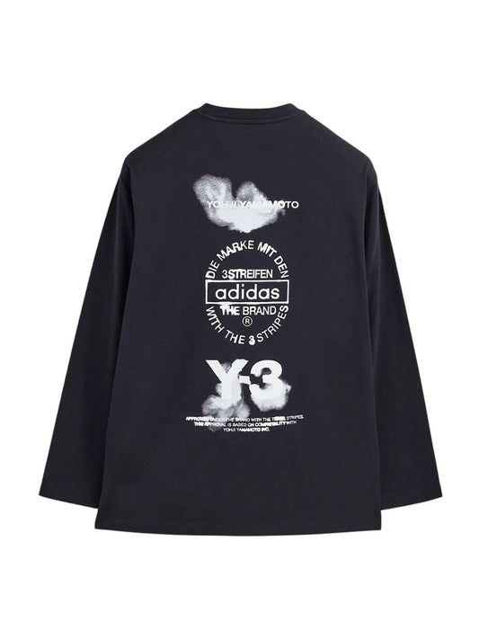 【Y-3 -ワイスリー】Y-3 GRAPHIC LONG SLEEVE TEE / BLACK(Tシャツ/ブラック)
