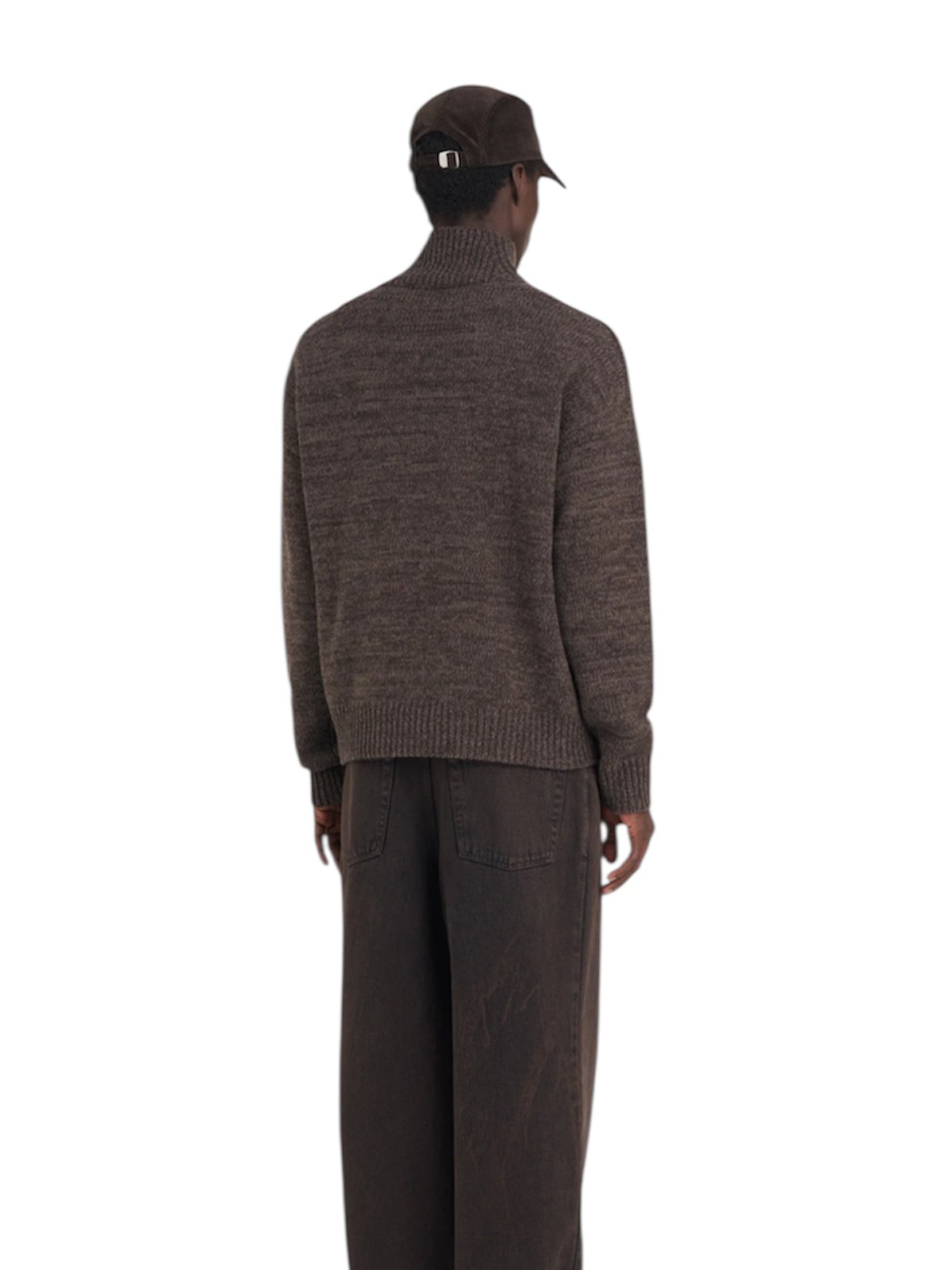 【Études studio - エチュード スタジオ】Funnel neck sweater É / DK BROWN (セーター/ダークブラウン)