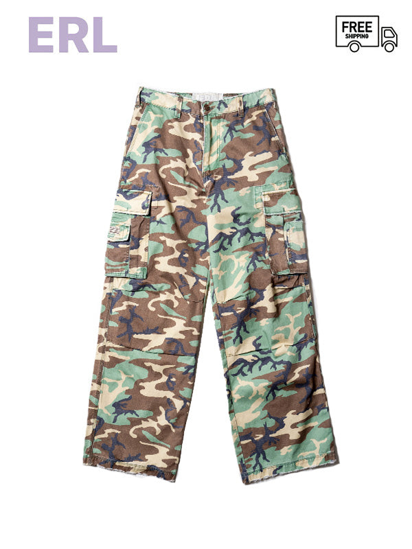 【ERL - イーアールエル】UNISEX CAMO CARGO PANTS WOVEN(パンツ/カモ)