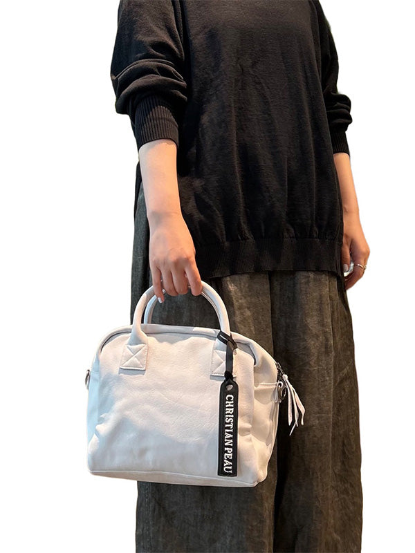 【Christian Peau - クリスチャンポー】06456-1 CP with shoulder "Cow Leather"/ SNOW WHITE(バッグ/ホワイト)