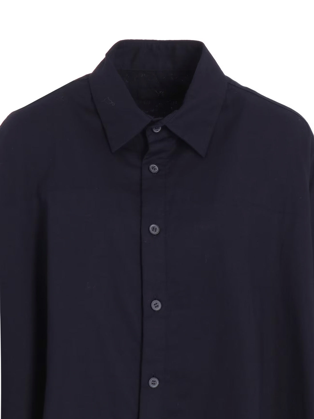 【Y's - ワイズ】Y's BORN PRODUT THIN COTTON TWILL DOUBLE FRONT OVERSIZED SHIRT / NAVY (シャツ/ネイビー)
