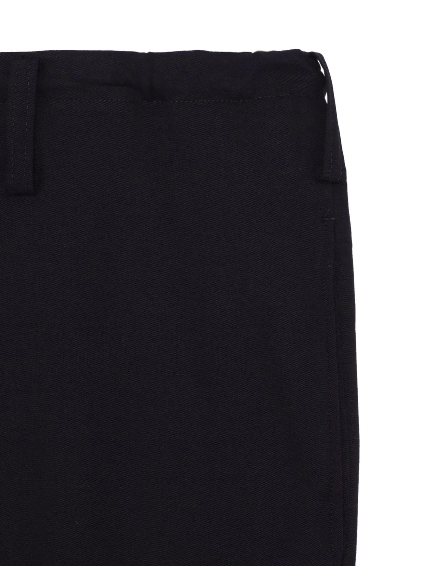 【Yohji Yamamoto POUR HOMME - ヨウジヤマモト プールオム】REGULATION CELLULOSE GABARDINE CLASSIC DRAWSTRING PANTS(パンツ/ブラック)