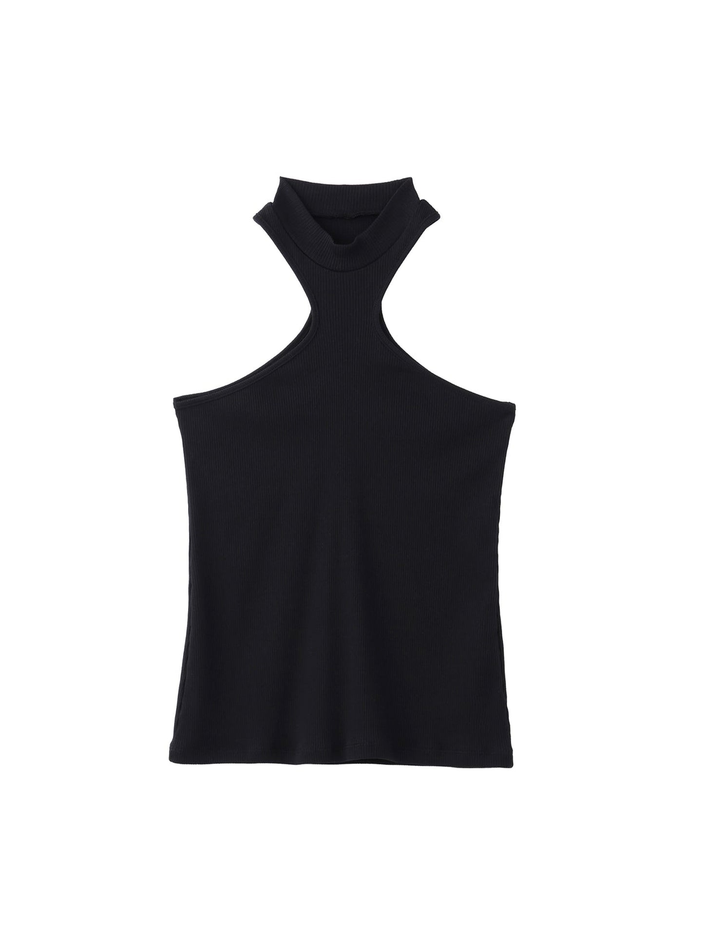 【JOHN LAWRENCE SULLIVAN - ジョンローレンスサリバン】MOCK NECK LAYERED RIB TOP (トップス/ブラック)