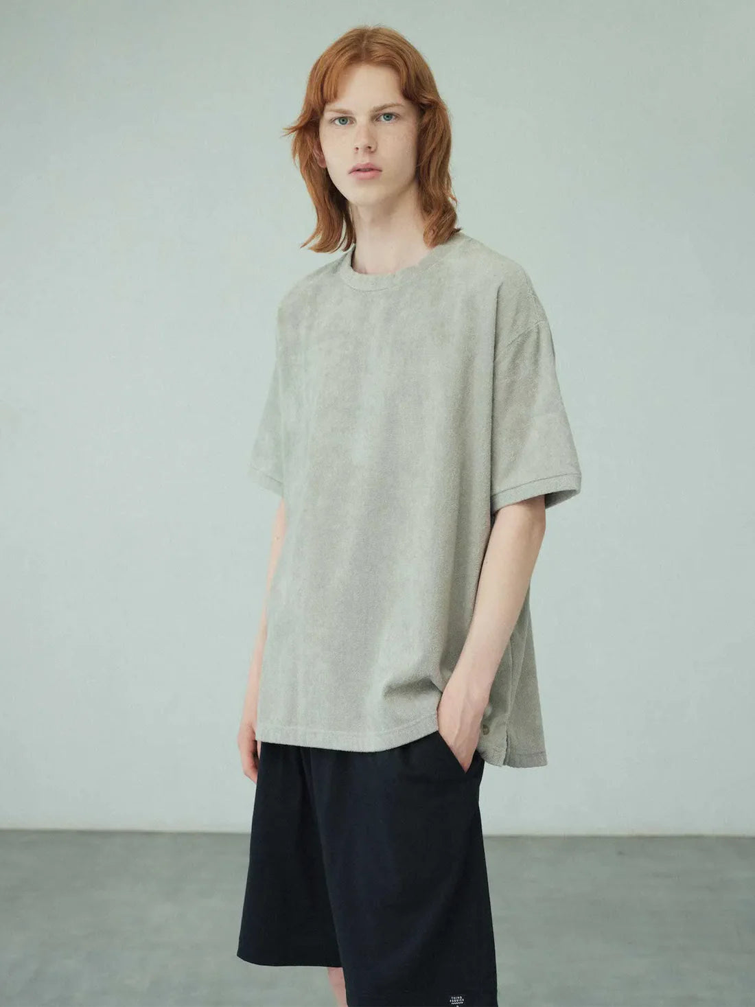【THING FABRICS - シングファブリックス】2mm Pile T-Shirt / KHAKI BEIGE(Tシャツ/カーキベージュ)