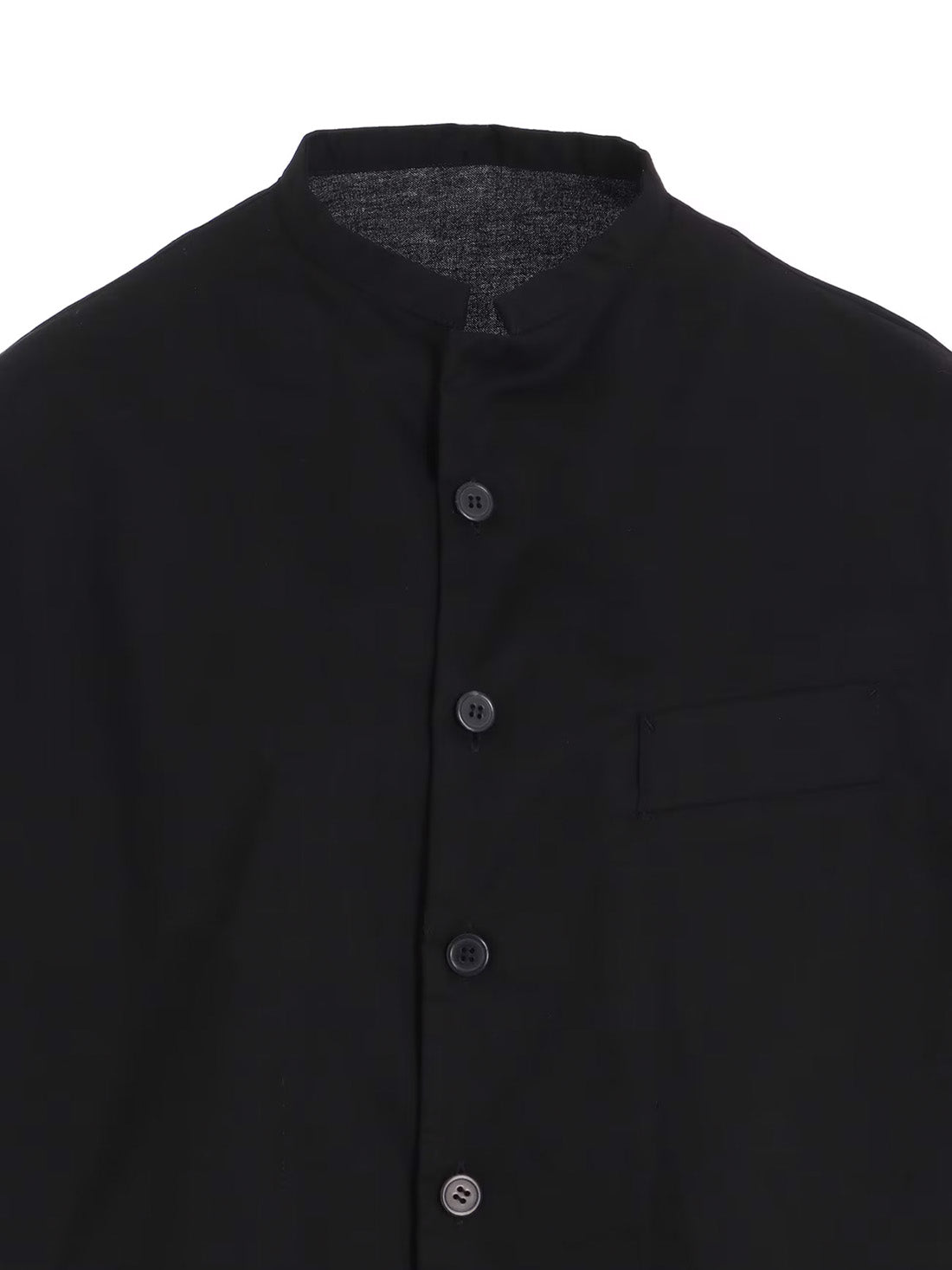 【Y's - ワイズ】Y's BORN PRODUT THIN COTTON TWILL HALF SLEEVE BOX SHIRT /BLACK(シャツ/ブラック)