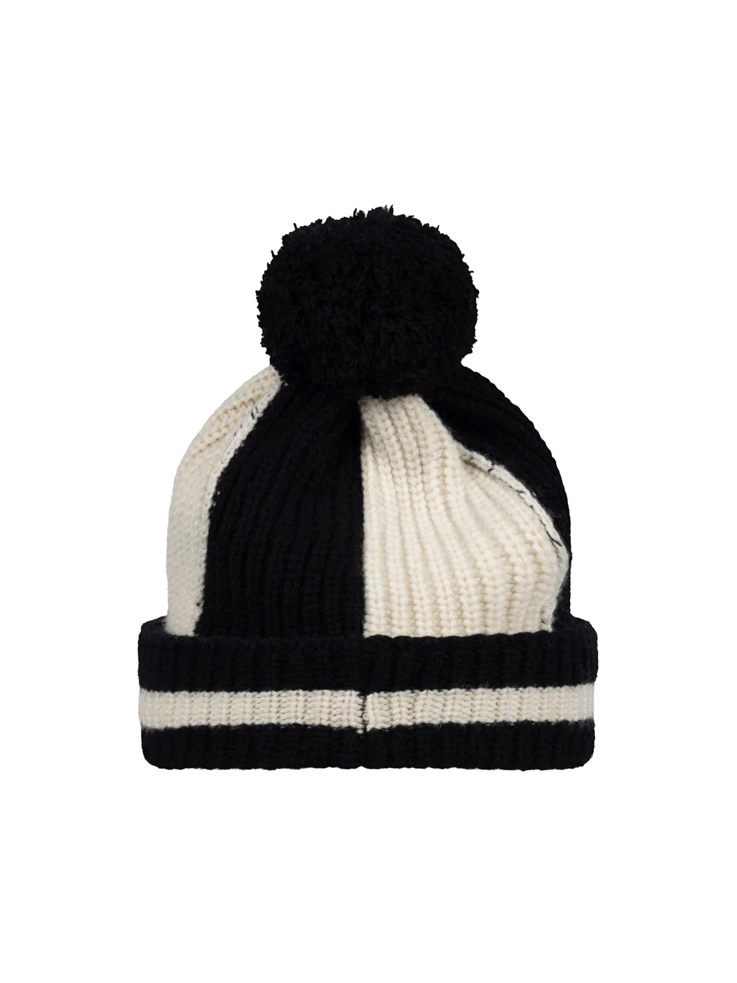 【Charles Jeffrey Loverboy - チャールズ ジェフリー ラバーボーイ】POMPOM BEANIE in BLACK ECRU(ビーニー/マルチ)