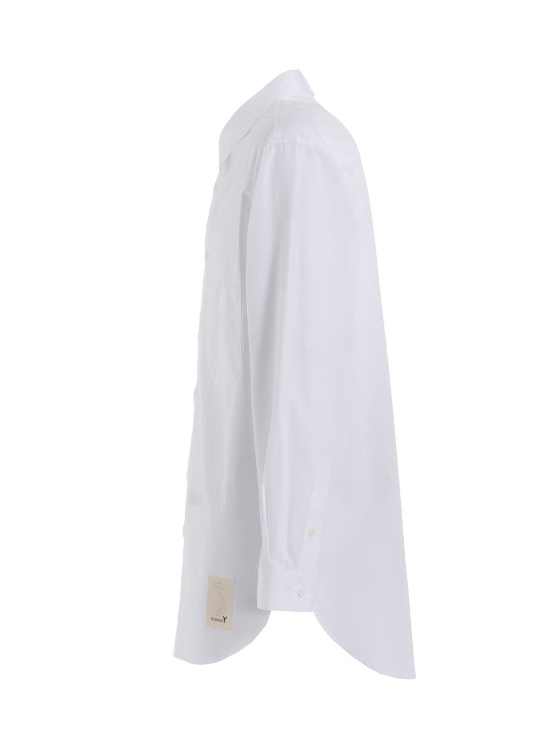 【Ground Y - グラウンドワイ】COTTON BROADCLOTH STANDARD BIG SHIRT / WHITE(シャツ/ホワイト)