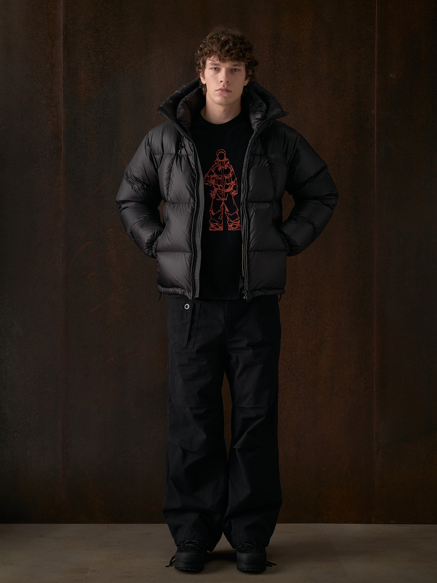 【Ten c- テンシー】SWAIN DOWN JACKET / BLACK(アウター/ブラック)