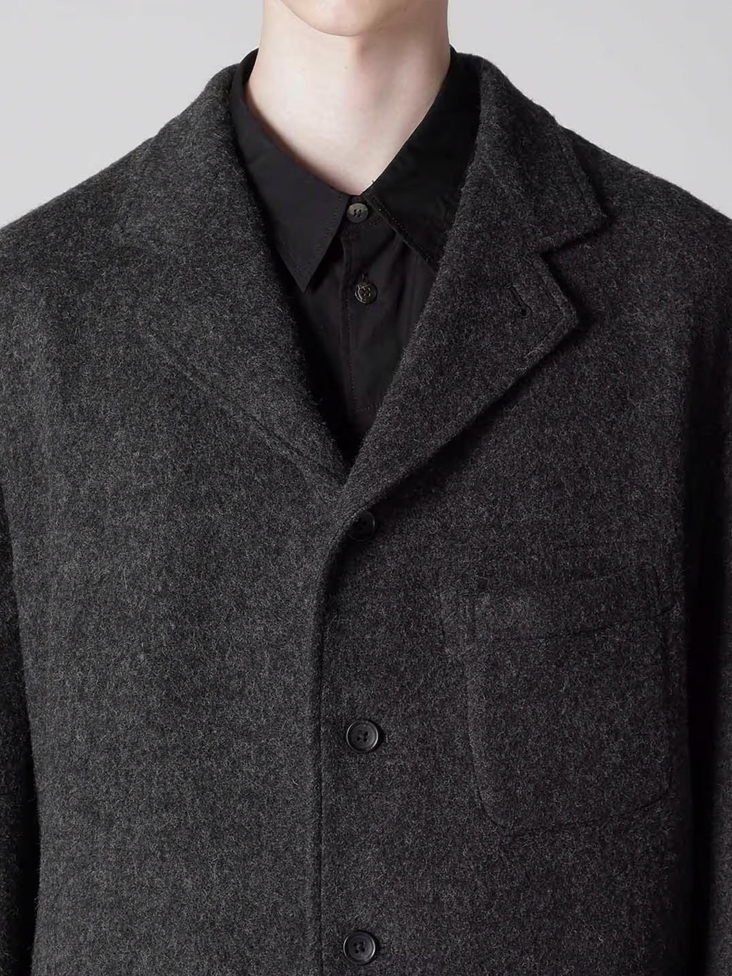 【Y's for men - ワイズフォーメン】"Y's for men × MASSES" WOOL HERRINGBONE JACKET(ジャケット/ブラック)