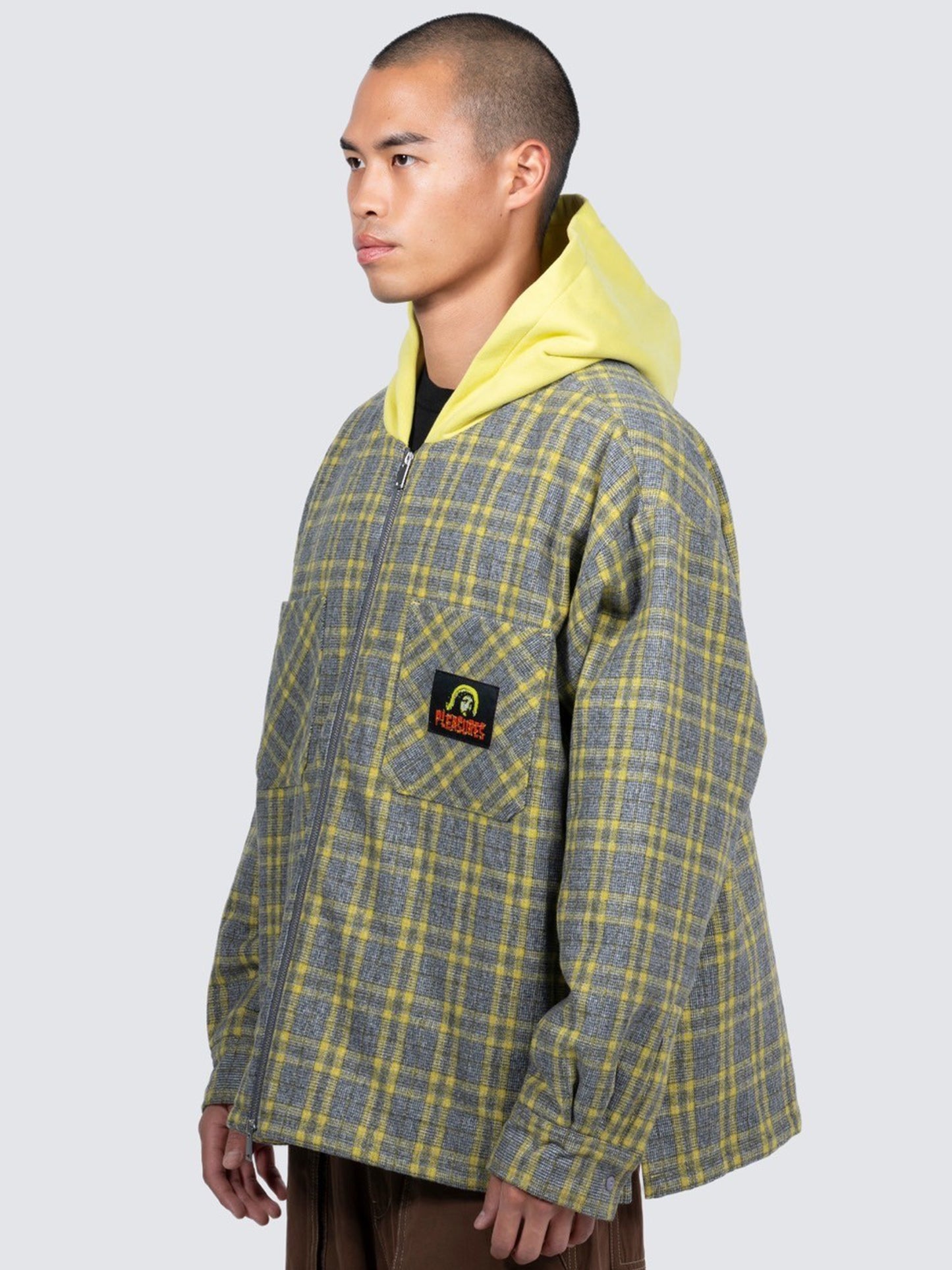 【PLEASURES - プレジャーズ】WOLF HOODED JACKET / GREY (ジャケット/グレー)