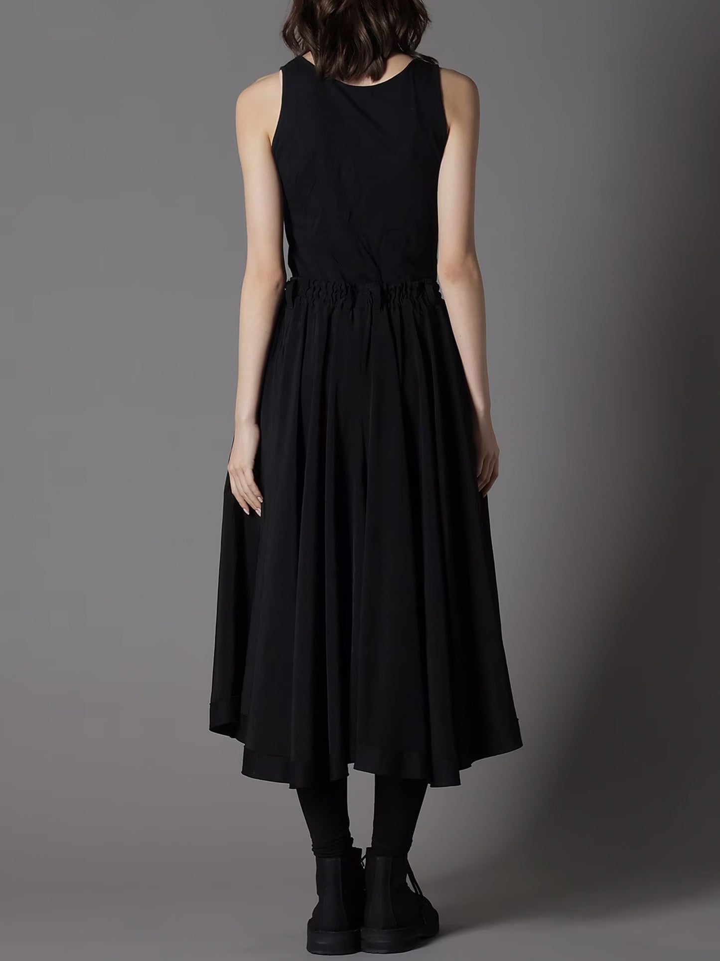 【Ground Y - グラウンドワイ】CREPE DE CHINE CIRCLE PANTS(パンツ/ブラック)