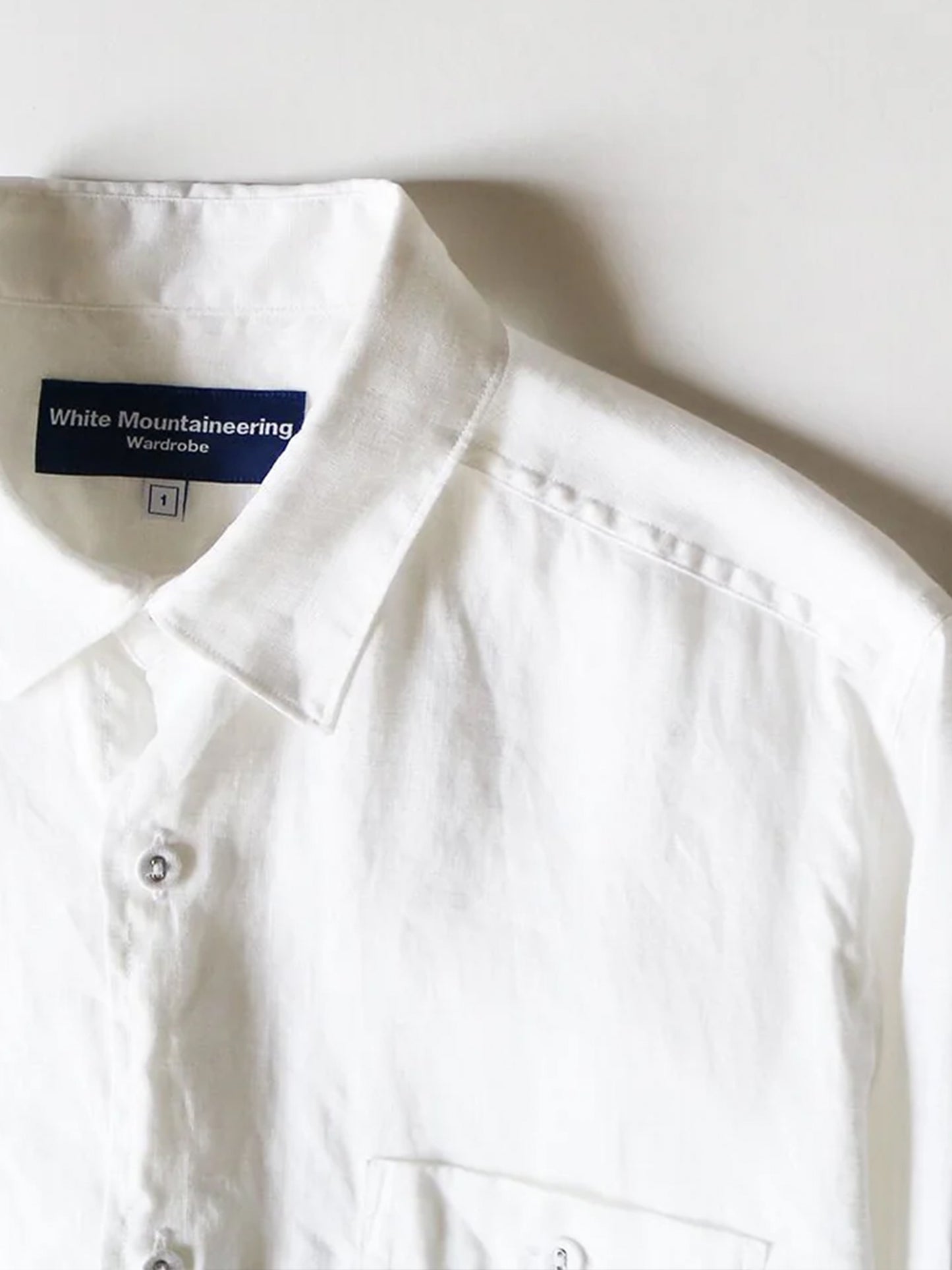 【White Mountaineering - ホワイトマウンテニアリング】LINEN SHIRT / WHITE (シャツ/ホワイト)