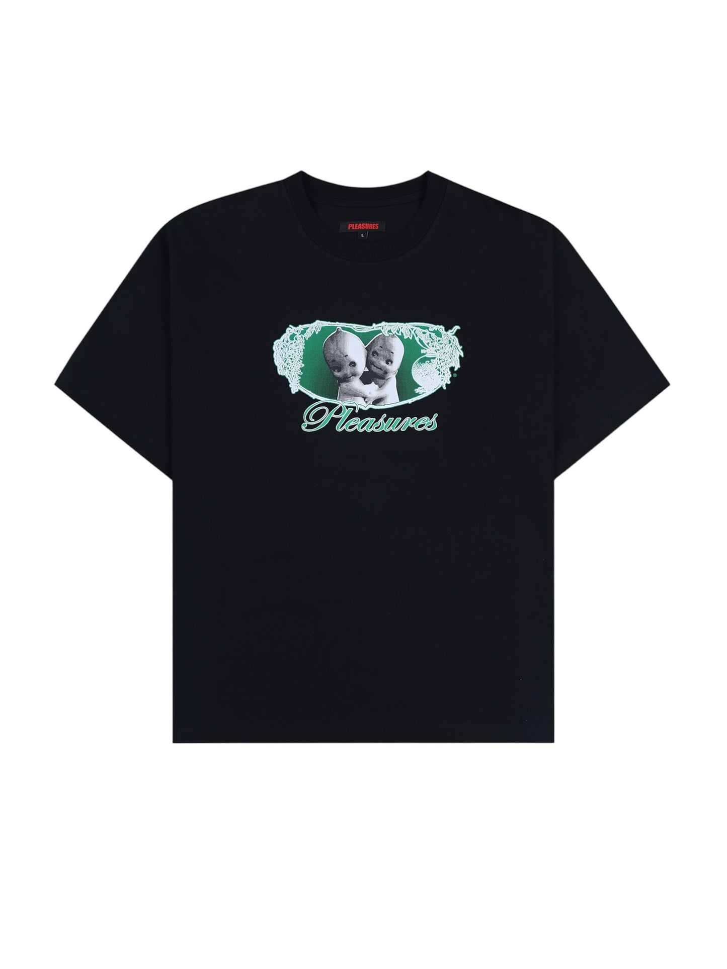【PLEASURES - プレジャーズ】CUTIE HEAVYWEIGHT TEE / BLACK (Tシャツ/ブラック)