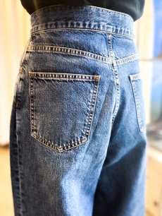 【JOHN LAWRENCE SULLIVAN - ジョンローレンスサリバン】WOMENS WASHED DENIM WIDE PANTS(デニムパンツ/ブルー)