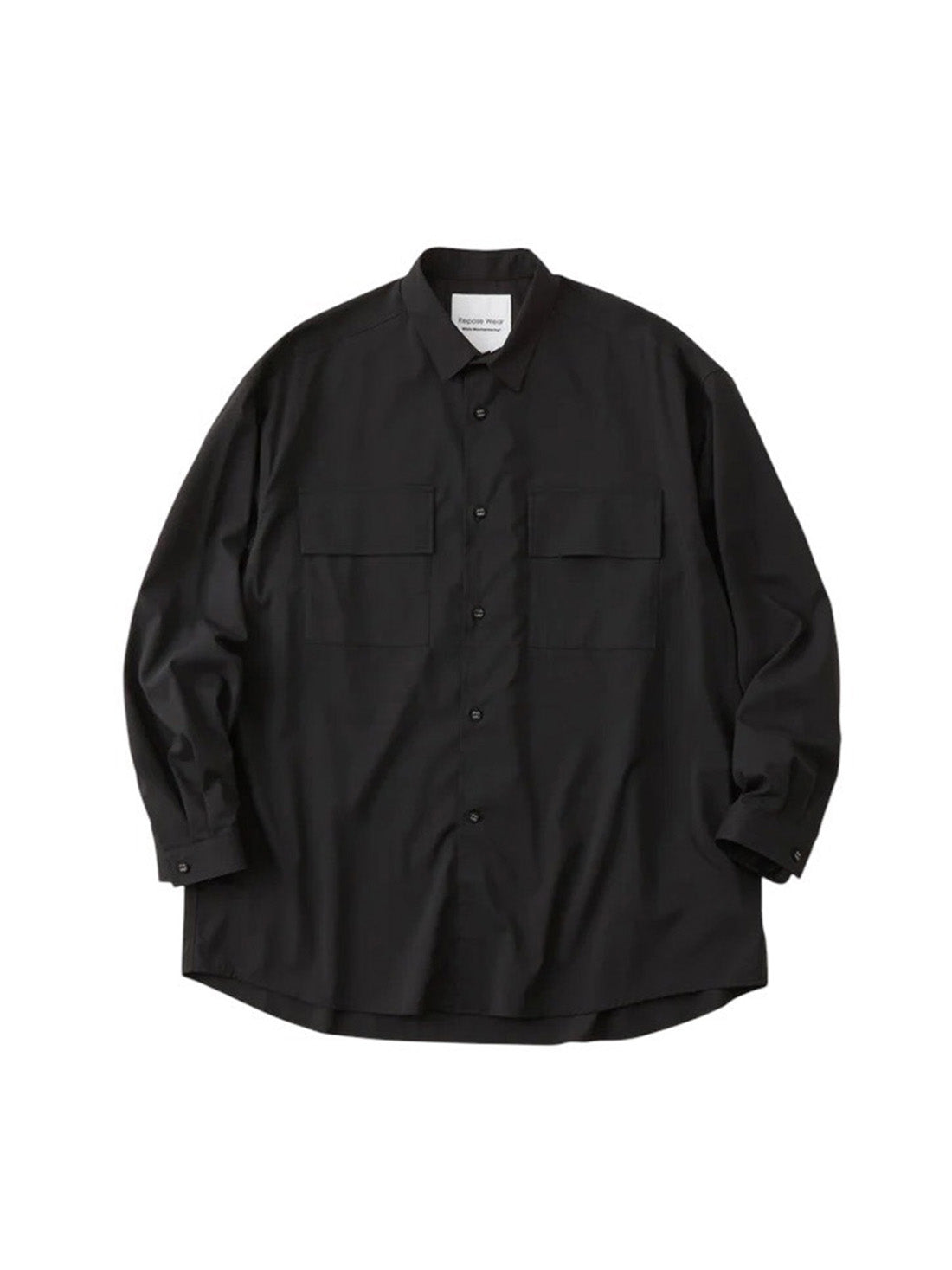 【White Mountaineering - ホワイトマウンテニアリング】REGULAR COLLAR SHIRT / BLACK (シャツ/ブラック)
