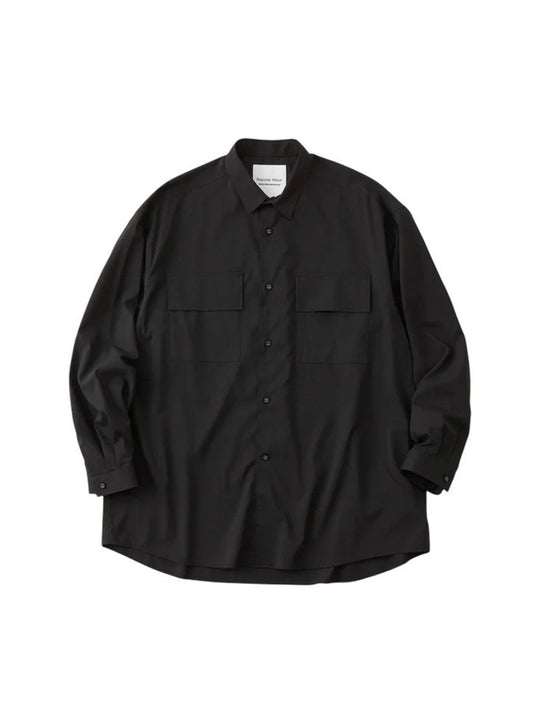 【White Mountaineering - ホワイトマウンテニアリング】REGULAR COLLAR SHIRT / BLACK (シャツ/ブラック)