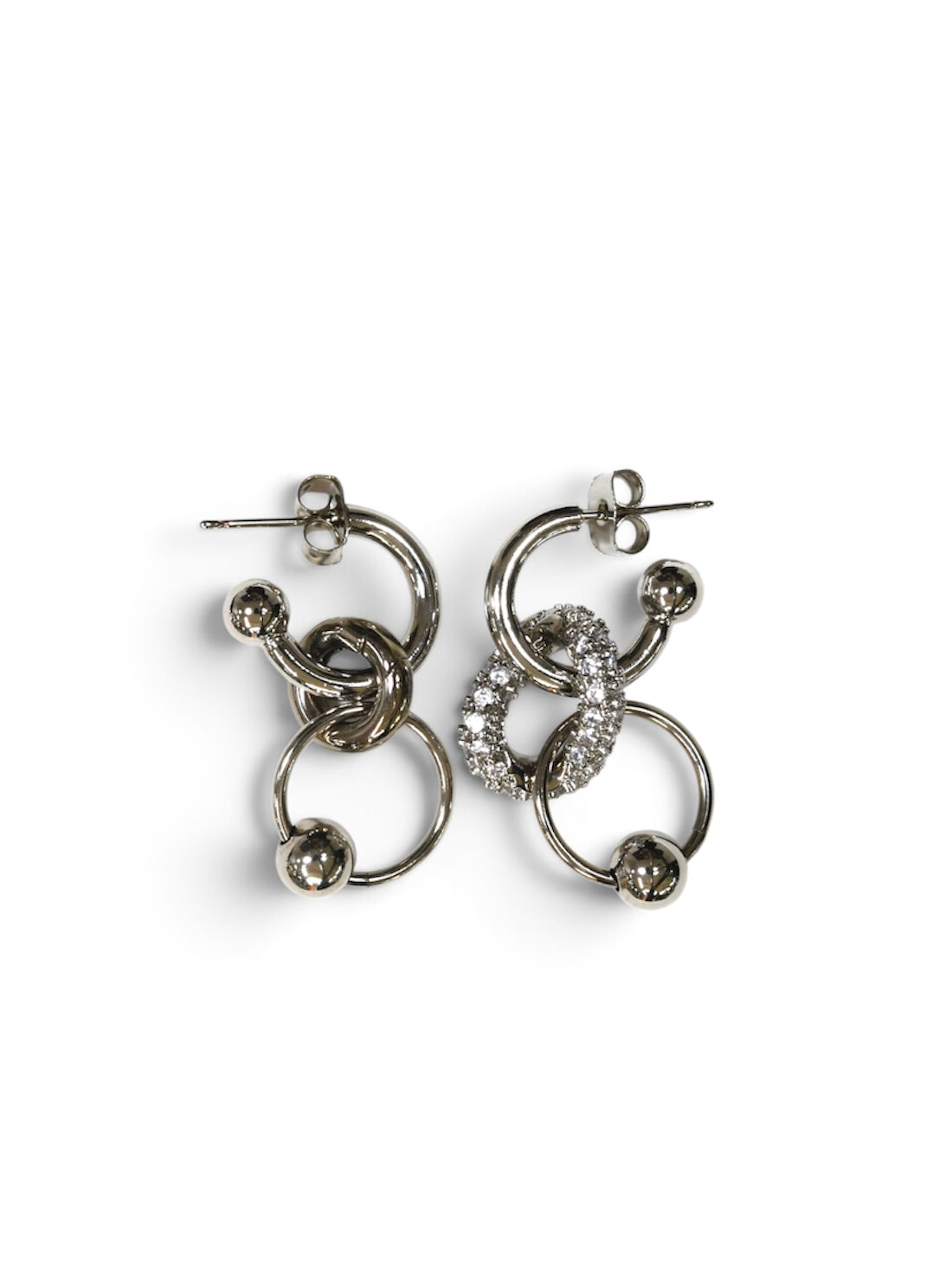 【JUSTINE CLENQUET- ジュスティーヌクランケ】ALISON EARRINGS (ピアス/シルバー)