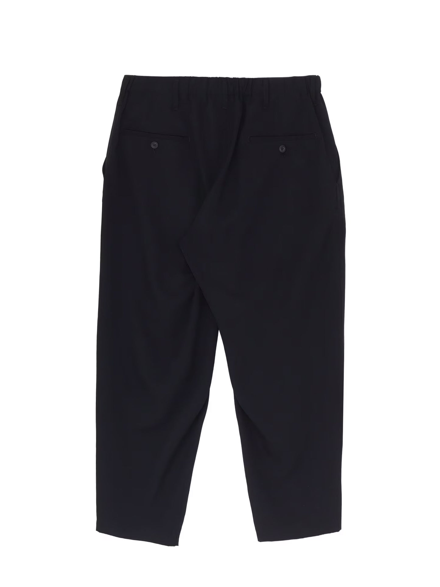 【Yohji Yamamoto POUR HOMME - ヨウジヤマモト プールオム】WOOL GABARDINE DOUBLE STITCH PANTS(パンツ/ブラック)