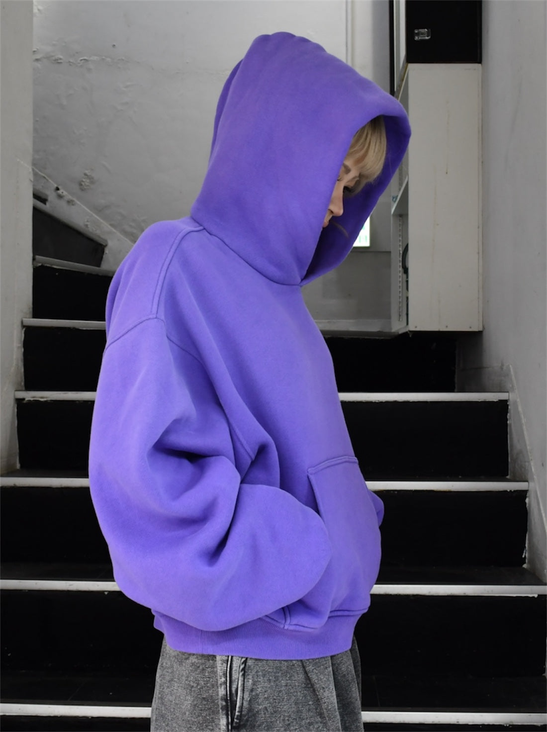 【ERL - イーアールエル】UNISEX SCRIPT HOODIE / PURPLE (フーディー/パープル)