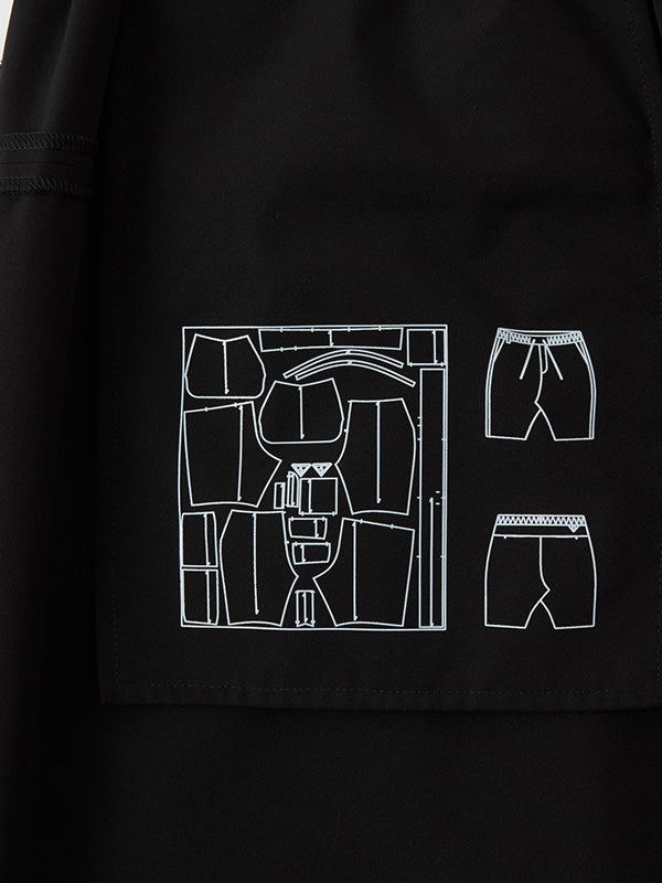 【White Mountaineering - ホワイトマウンテニアリング】SAROUEL SHORT PANTS / BLACK(ショーツ/ブラック)