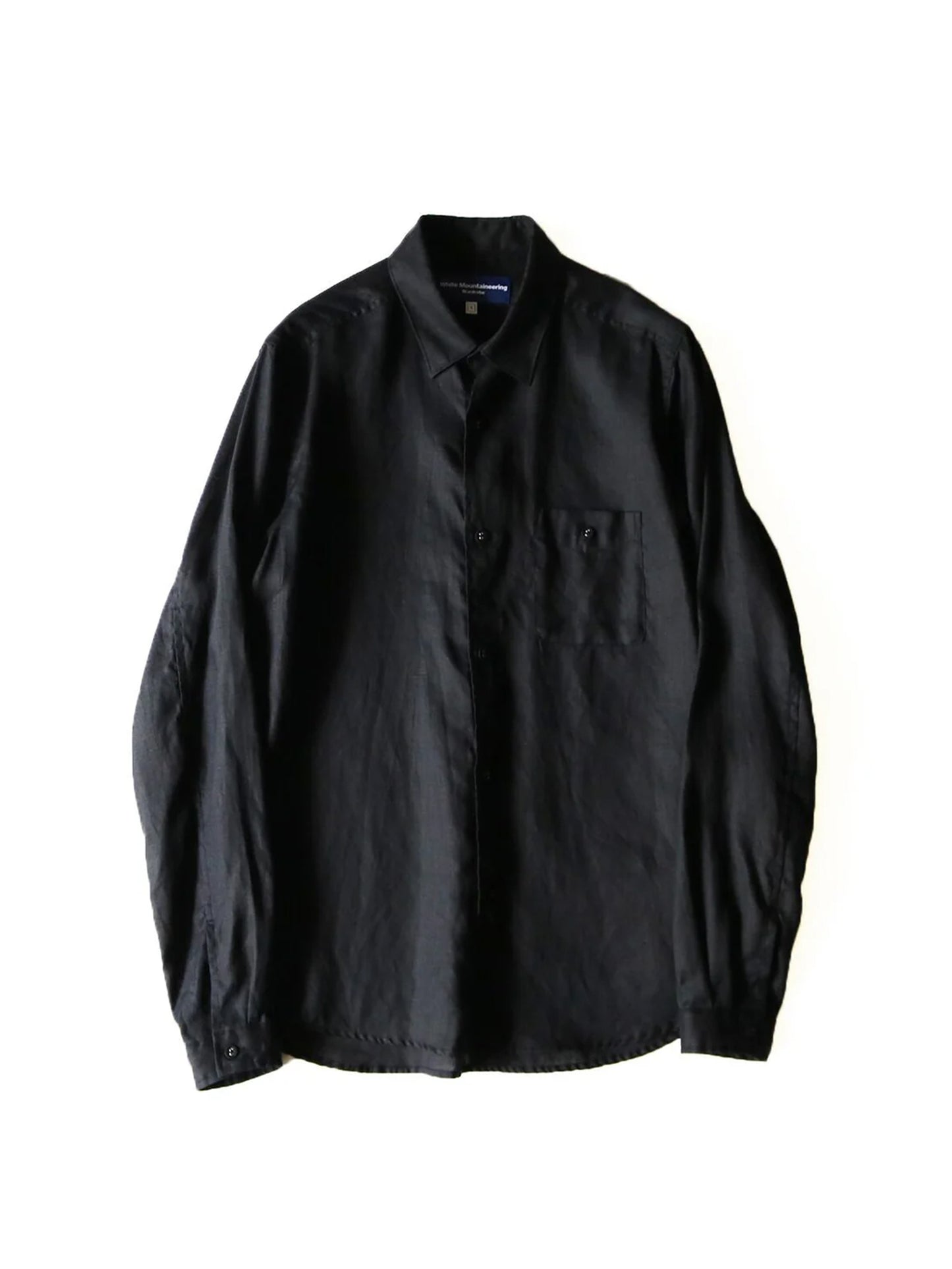 【White Mountaineering - ホワイトマウンテニアリング】LINEN SHIRT / BLACK(シャツ/ブラック)