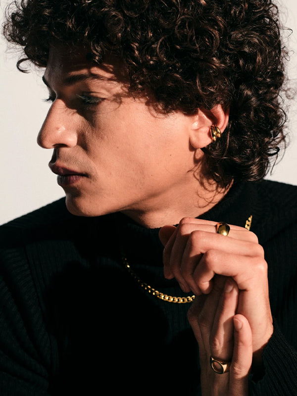 【TOM WOOD - トムウッド】Ear Cuff Thick Gold (イヤーカフ/ Gold)