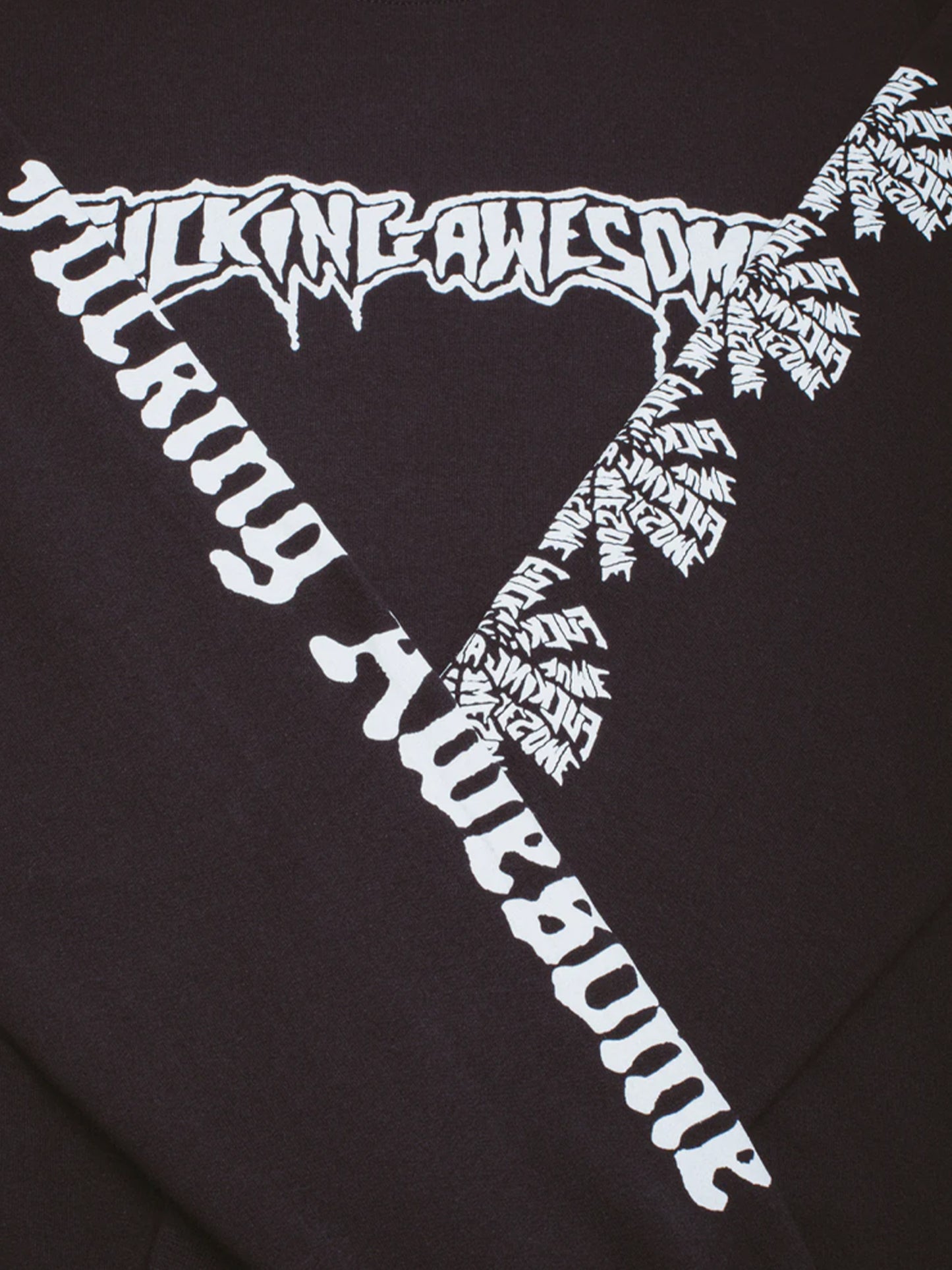 【Fucking Awesome- ファッキングオーサム】LOGO TEST PRINT CREWNECK/ BLACK(スウェット/ブラック)