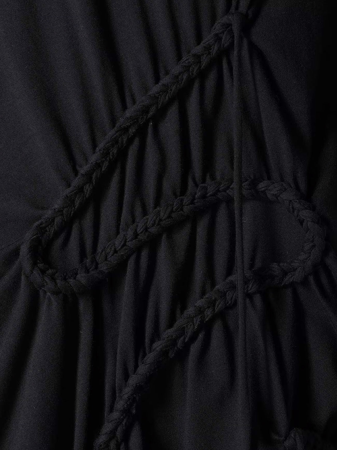 【Y's - ワイズ】COTTON JERSEY CHAIN STITCH T / BLACK(Tシャツ/ブラック)