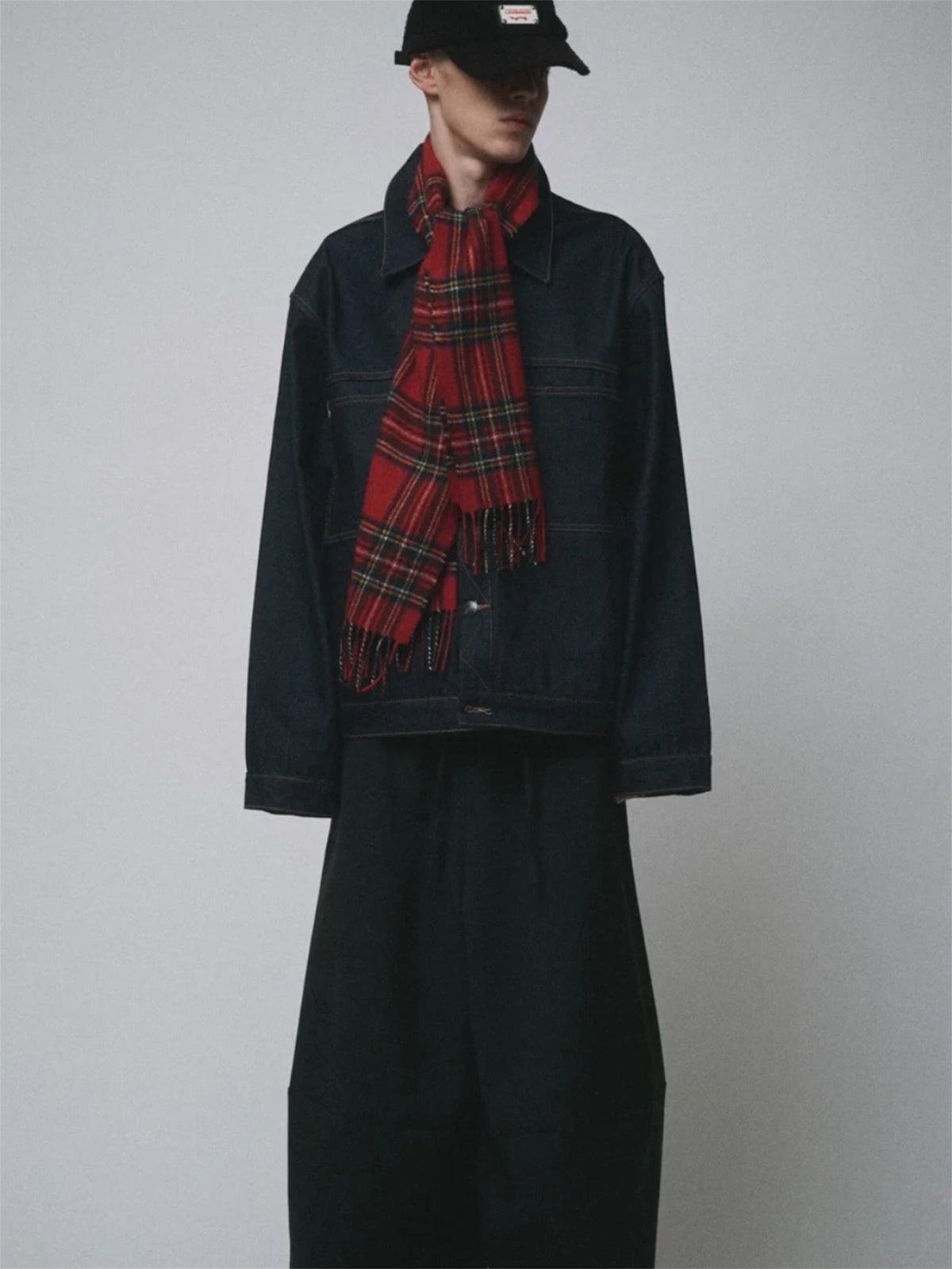 【Charles Jeffrey Loverboy - チャールズ ジェフリー ラバーボーイ】SCARF DENIM JACKET / Blue(ジャケット/ブルー)
