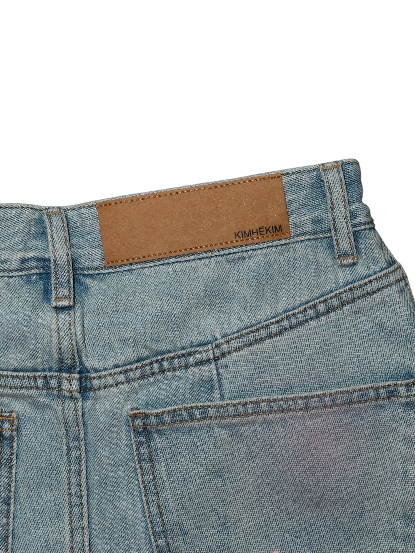 【KIMHEKIM - キムヘキム】SPRAY DYED BALLOON FIT JEANS/SKY BLUE(デニム/スカイブルー)