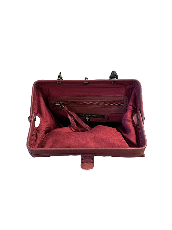 【Christian Peau - クリスチャンポー】CP SQUARE 2way GUAMAGUTHI BAG /VIOLETレザーバック/バイオレット)