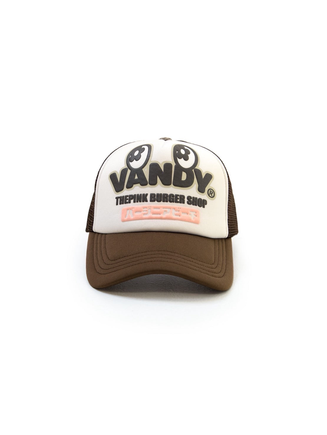 【VANDY THE PINK - ヴァンディー・ザ・ピンク】EYE LOGO TRUCKER HAT / BROWN (キャップ/ブラウン)
