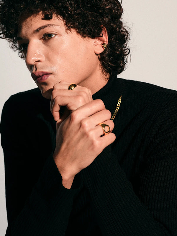 【TOM WOOD - トムウッド】Ear Cuff Thick Gold (イヤーカフ/ Gold)