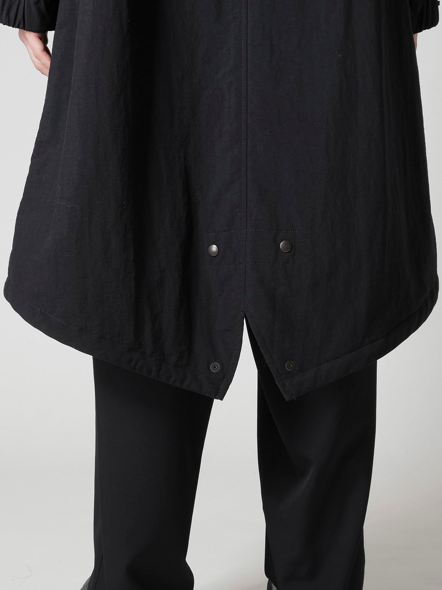【Y's for men-ワイズフォーメン】NYLON TASLAN MOD COAT WITH THINSULATE(コート/ブラック)